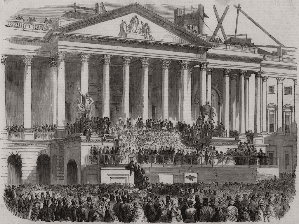 Inauguration of Mr Buchanan, as US President. Washington DC 1857 old print